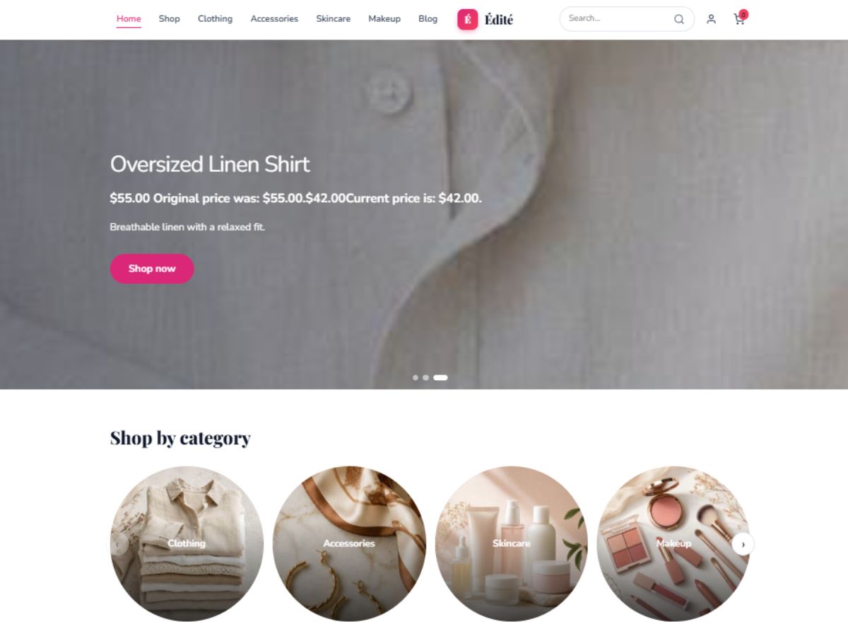 Édité demo homepage