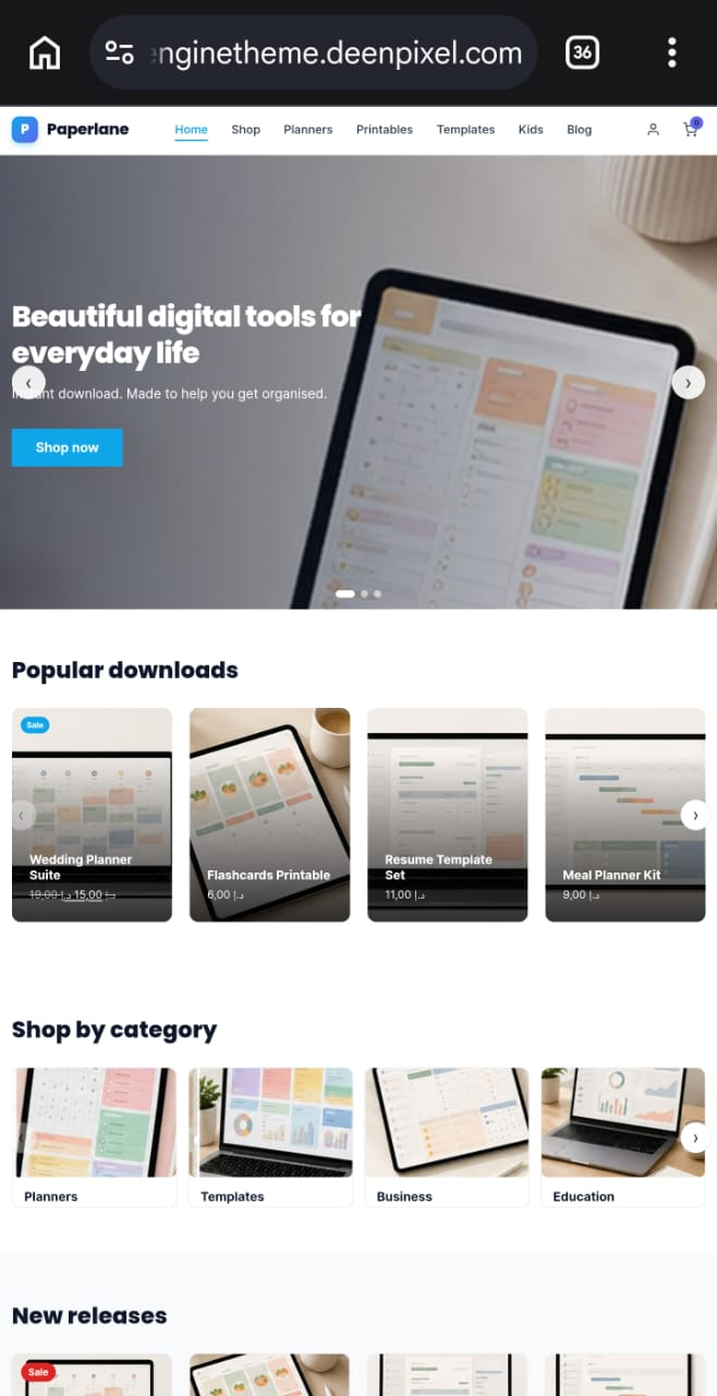 Paperlane starter site